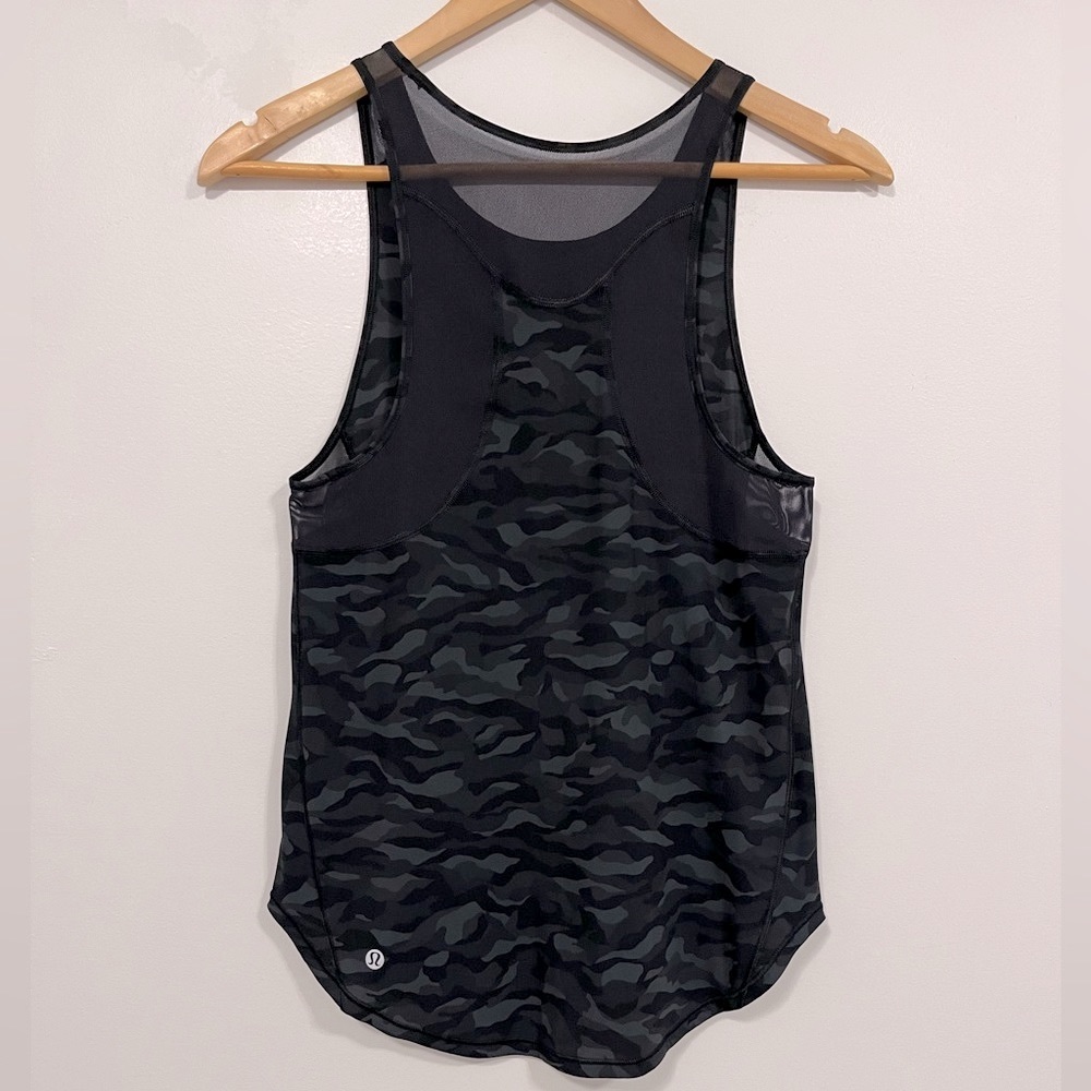 Lululemon Sculpt Tank II Sequoia Camo Print Deep Coal Black/Black 4 - Picture 10 of 13